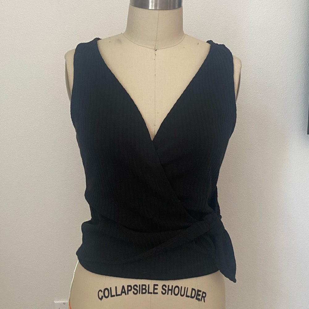 Faux wrap tank top